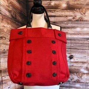 Braciano Red Flannel shoulder bag LIKE BRAND NEW